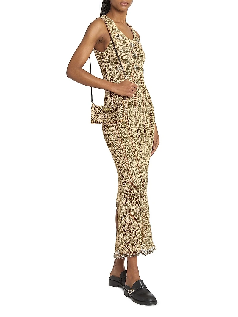 Crochet Slim-Fit Maxi Dress