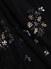 Hotfix Floral Tulle Tank Maxi Dress