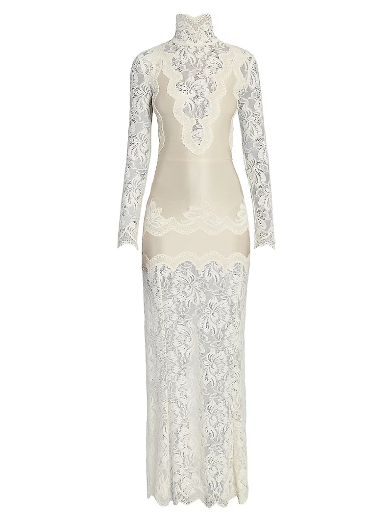 Lace Sheath Maxi Dress