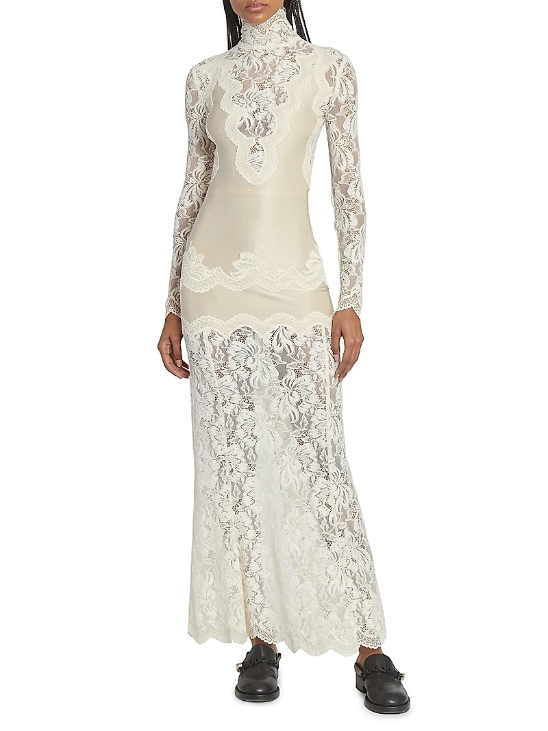Lace Sheath Maxi Dress