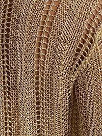 Crochet Slim-Fit Cropped Cardigan