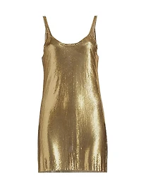 Embellished Mesh Minidress