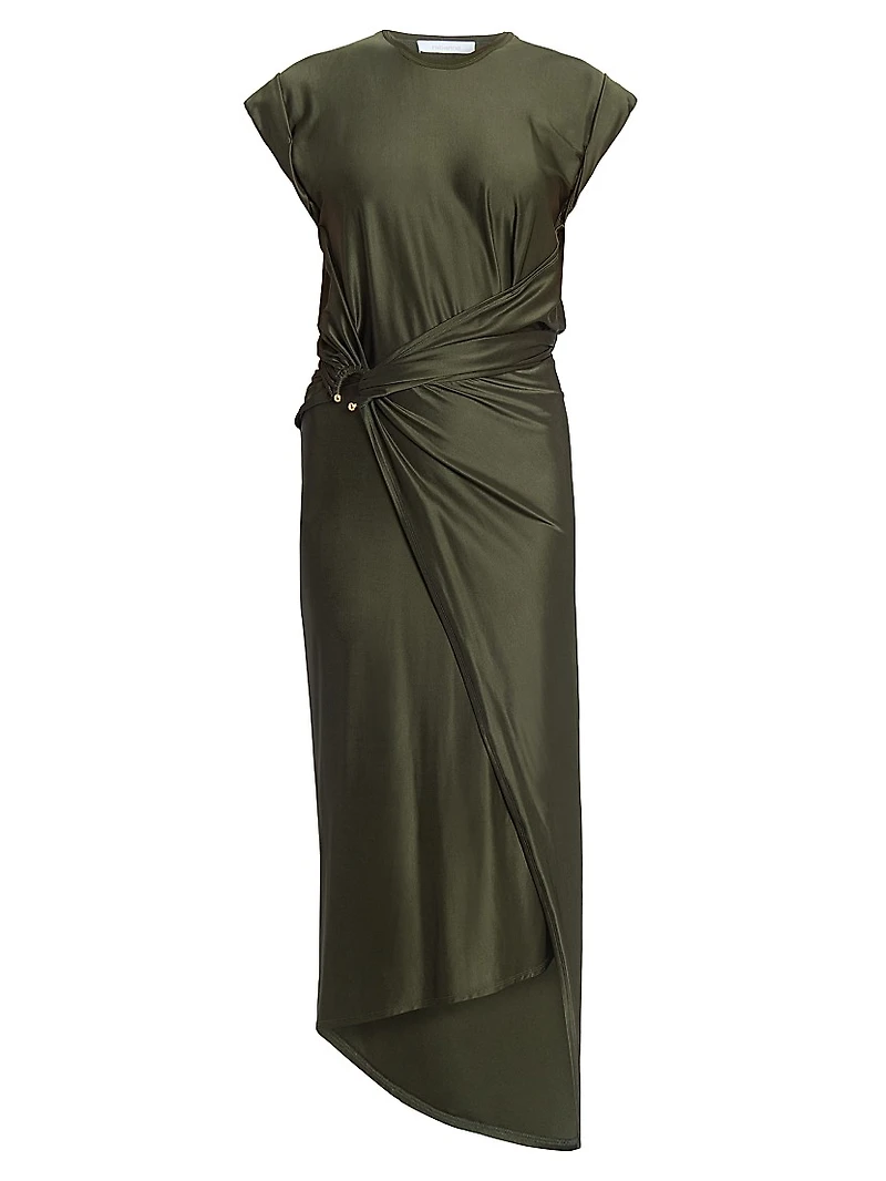 Faux-Wrap Maxi Dress