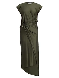 Faux-Wrap Maxi Dress