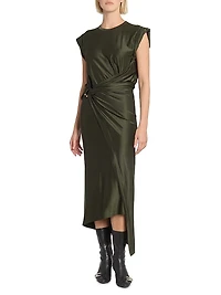 Faux-Wrap Maxi Dress