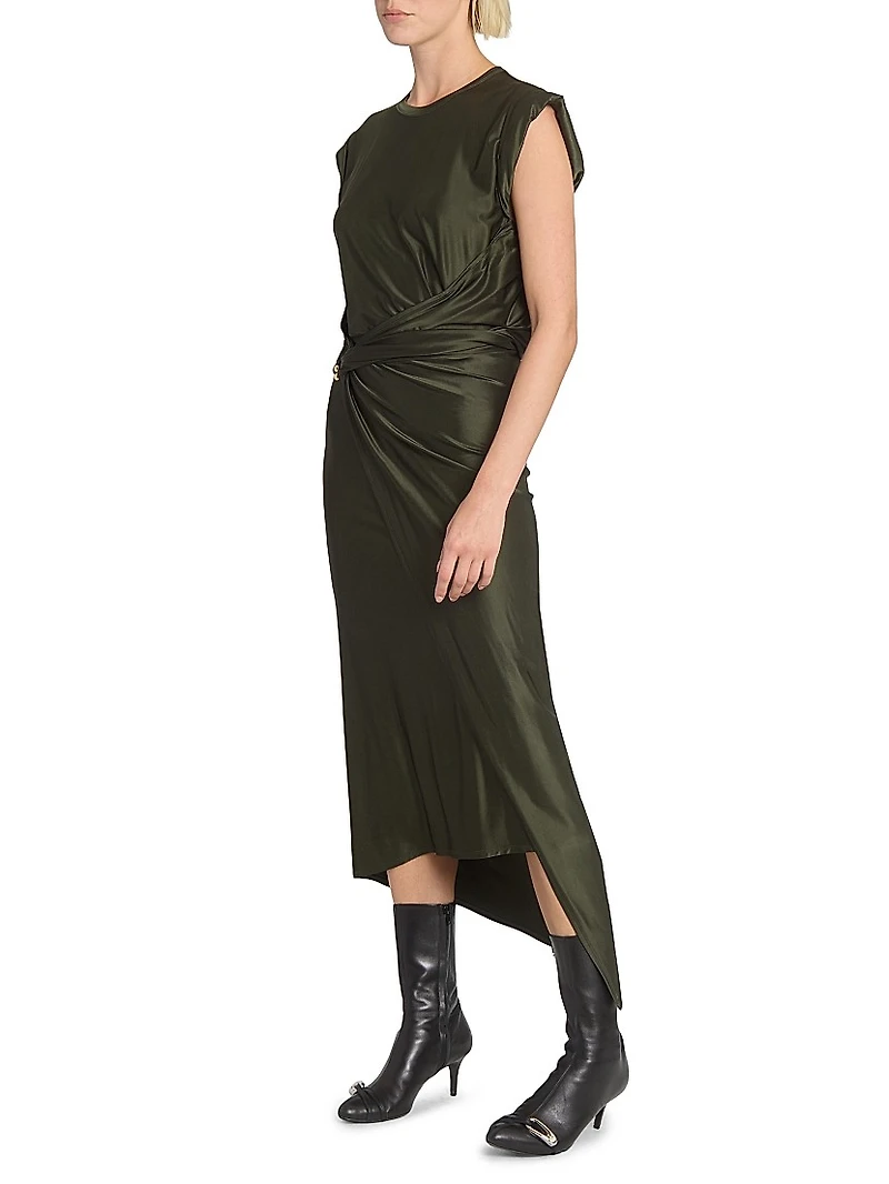 Faux-Wrap Maxi Dress