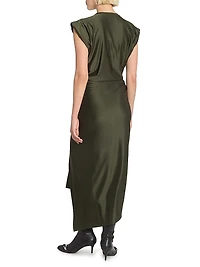 Faux-Wrap Maxi Dress