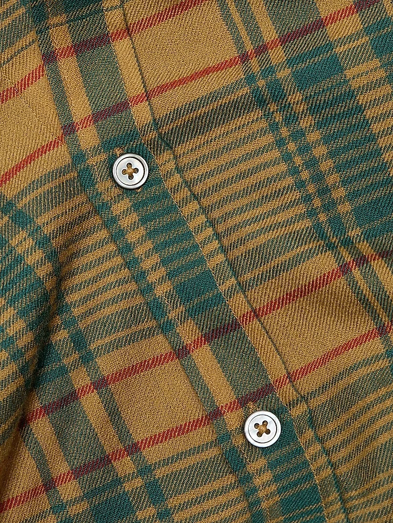 Plaid Cashmere-Wool Big Shirt
