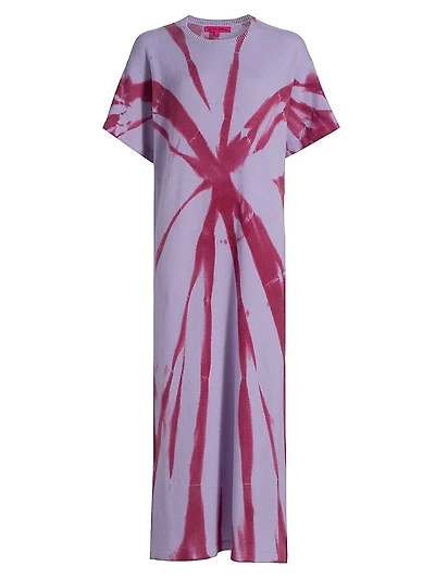 Mythic Oversized Dyed Cashmere T-Shirt Maxi Dress