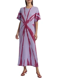 Mythic Oversized Dyed Cashmere T-Shirt Maxi Dress