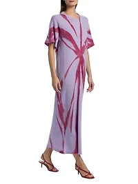 Mythic Oversized Dyed Cashmere T-Shirt Maxi Dress