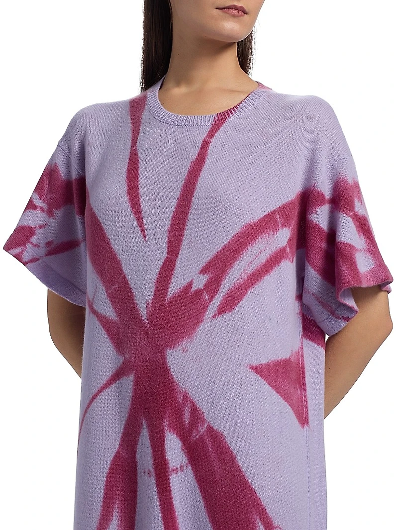 Mythic Oversized Dyed Cashmere T-Shirt Maxi Dress