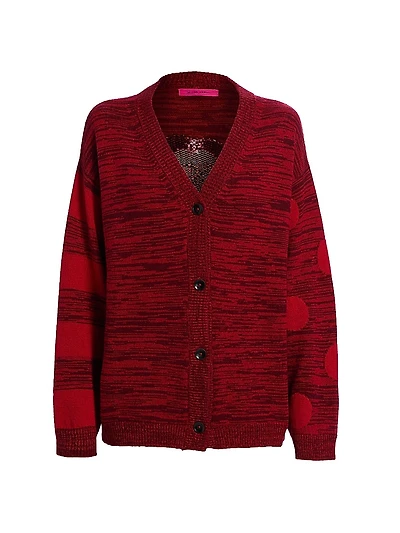 Striped Polka Dot Swan Cardigan