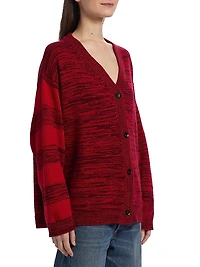 Striped Polka Dot Swan Cardigan