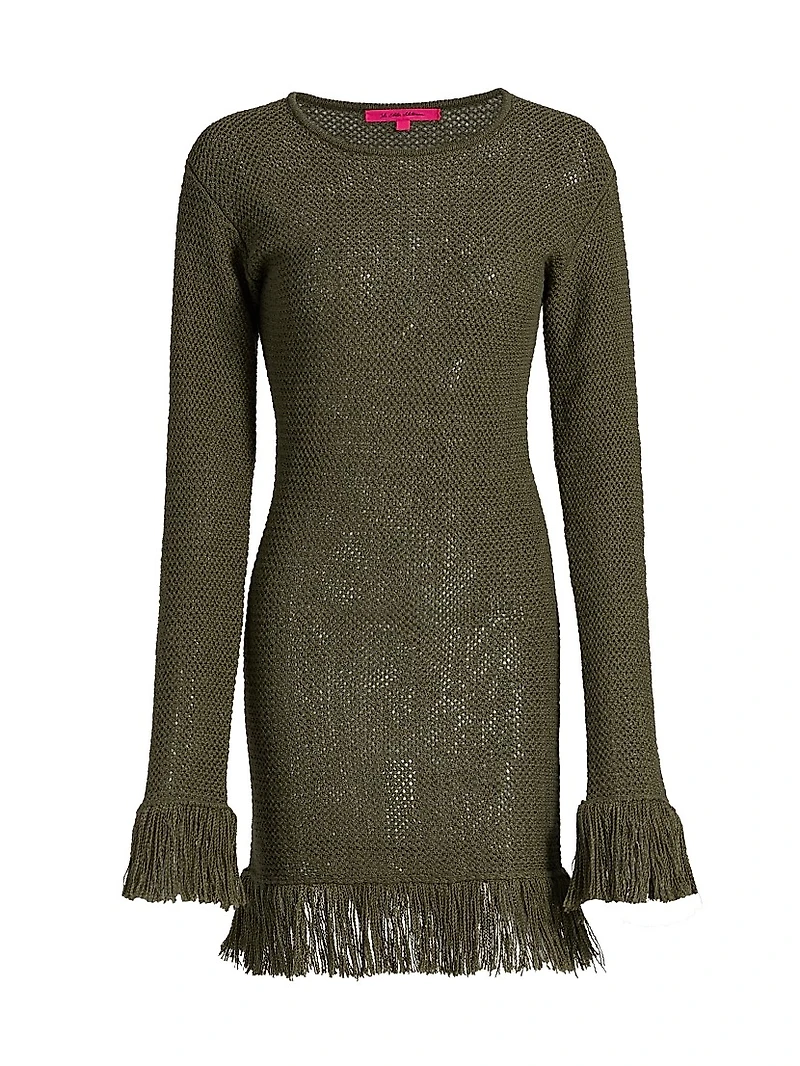 Nora Lite Fringe Knit Minidress