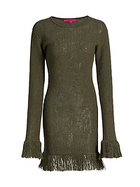 Nora Lite Fringe Knit Minidress