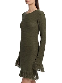 Nora Lite Fringe Knit Minidress