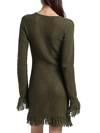Nora Lite Fringe Knit Minidress