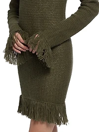 Nora Lite Fringe Knit Minidress