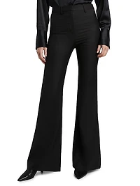 Corette Virgin Wool Boot-Cut Pants