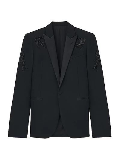 Embellished Wool Tuxedo Jacket
