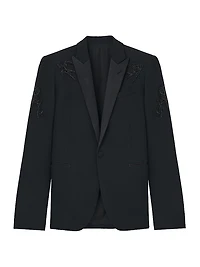 Embellished Wool Tuxedo Jacket