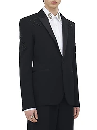 Embellished Wool Tuxedo Jacket