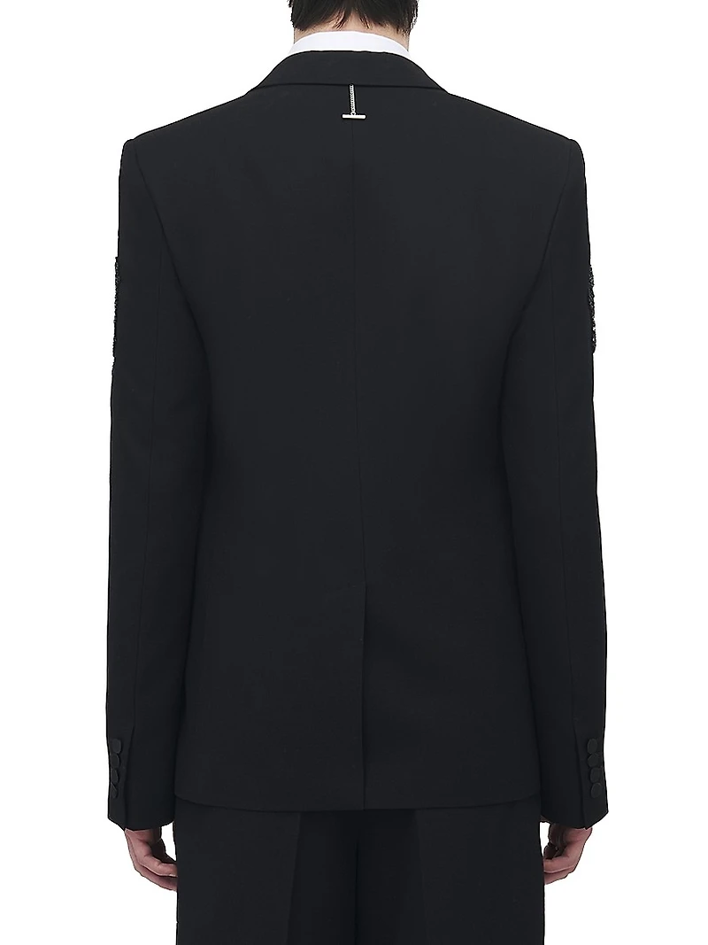 Embellished Wool Tuxedo Jacket