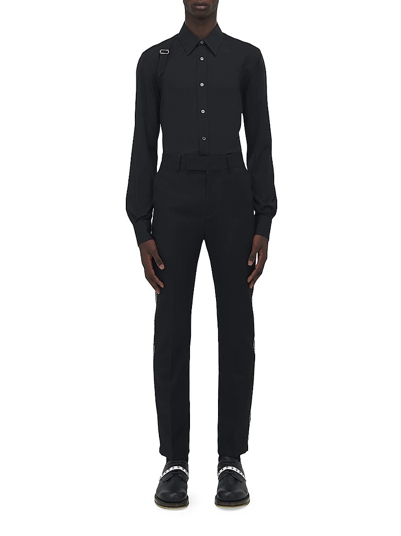 Raw Edge Wool Trousers