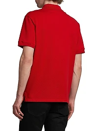 Logo Embroidered Cotton Polo Shirt