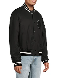 Skull Cropped Bomber Jacket