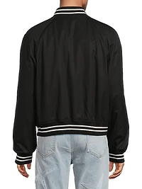 Skull Cropped Bomber Jacket