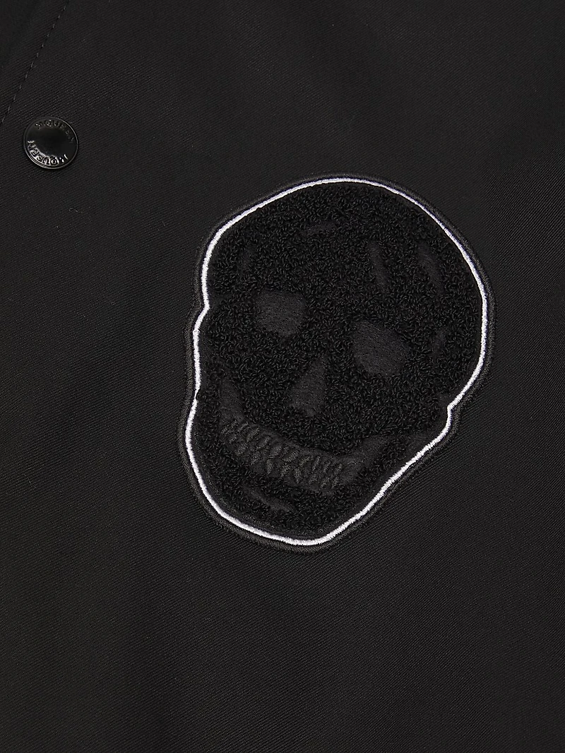 Skull Cropped Bomber Jacket