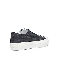 Jack Check Denim Low-Top Sneakers