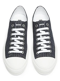 Jack Check Denim Low-Top Sneakers