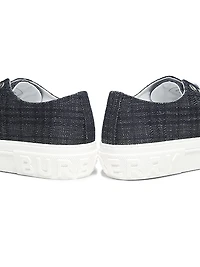 Jack Check Denim Low-Top Sneakers