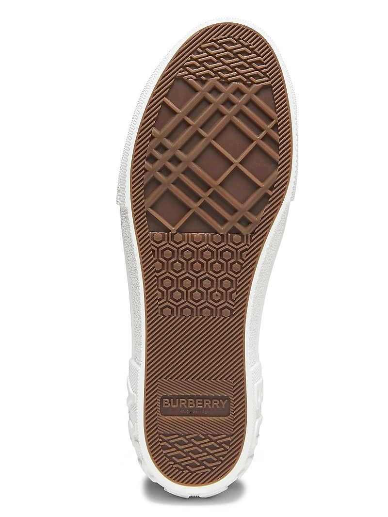 Jack Check Denim Low-Top Sneakers