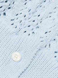 Pointelle Cable Stitch Short-Sleeve Sweater