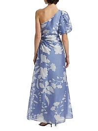 Amelie Floral One-Shoulder Maxi Dress