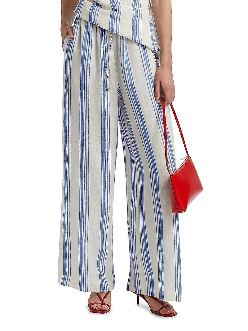 Isabelle Striped Linen Pants