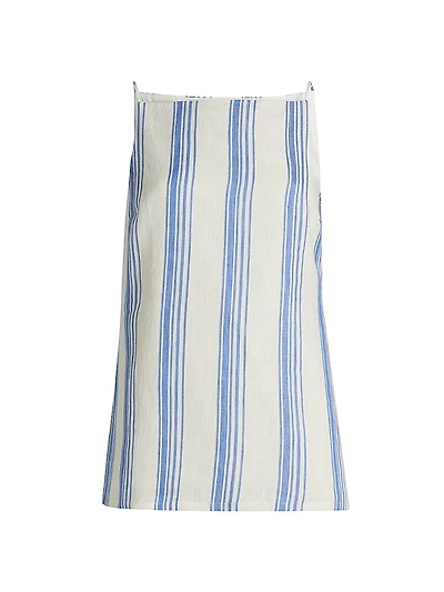 Isabelle Striped Linen Boatneck Top