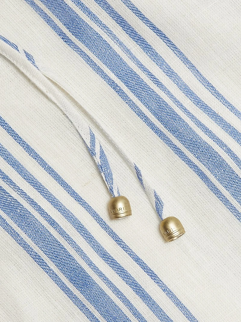 Isabelle Striped Linen Boatneck Top