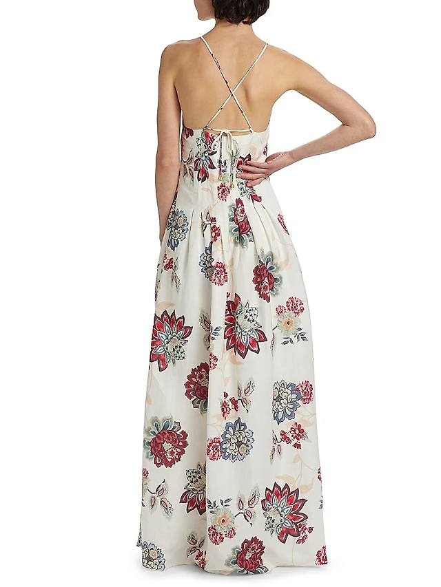 Loft Poplin Smocked Strappy Maxi Dress | The Summit