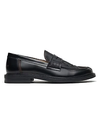 Gowtu Leather Penny Loafers