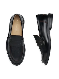 Gowtu Leather Penny Loafers