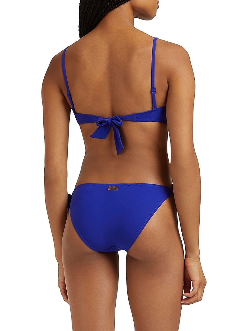 Disco Butterly Appliqué Bikini Top