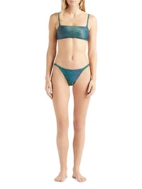 Tanga Rainbow Textured Bikini Bottom