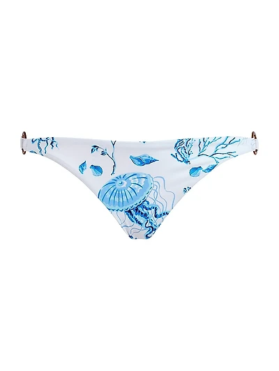 Medusa And Shells Print Brief Bikini Bottom