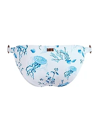 Medusa And Shells Print Brief Bikini Bottom