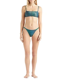 Rainbow Square Neck Bikini Top